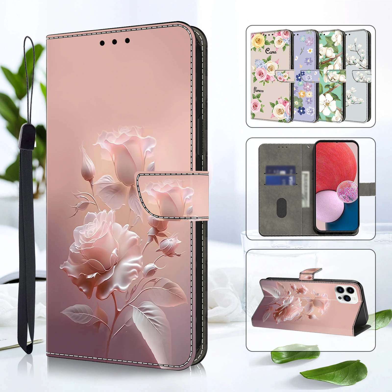 3D Pattern Wallet Flip Leather Cover Case