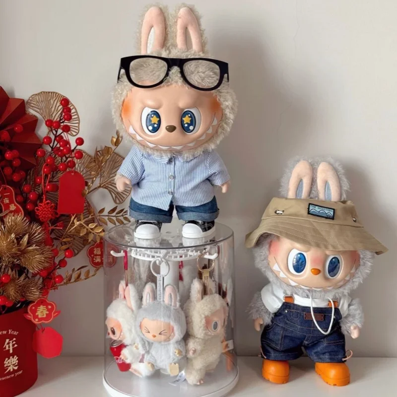 In Stock New Labubu Pendant Display Box Rotating Transparent