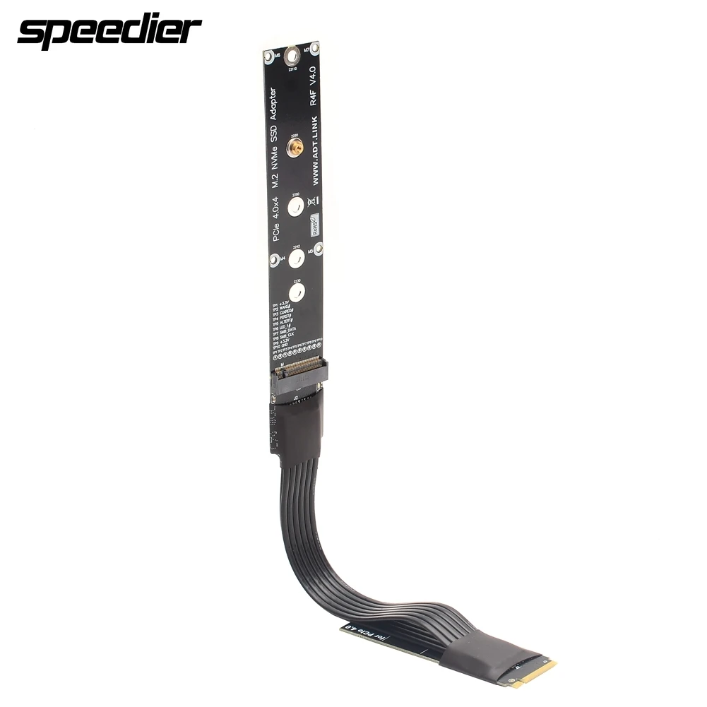 

Riser M.2 NVMe SSD Extension Cable Solid Drive Riser Card M2 To PCI Express4.0 X4 PCIE 64G/Bps M Key Riser Extender R44SF 4.0