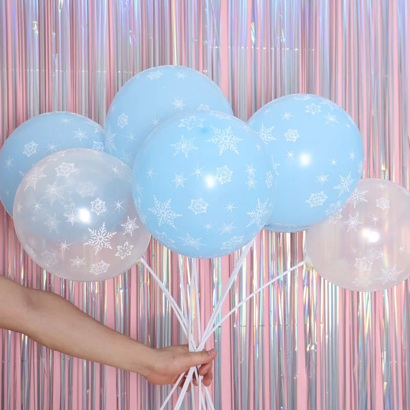 20 stücke Weihnachten Party Dekoration Gefrorene Schneeflocke Latex Ballons Geburtstag Baby Dusche Hochzeit Decor Kid Spielzeug Geschenke Liefert – Detail 1