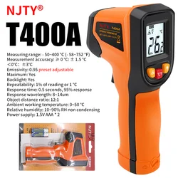 Infrared Digital Thermometer with Laser and Light Alarm (T400A)