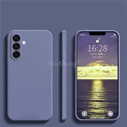 Liquid Silicone TPU Phone Protector Cover - Soft Rubber Protective Case in Plain Design for Galaxy A56 (Lavender Grey)
