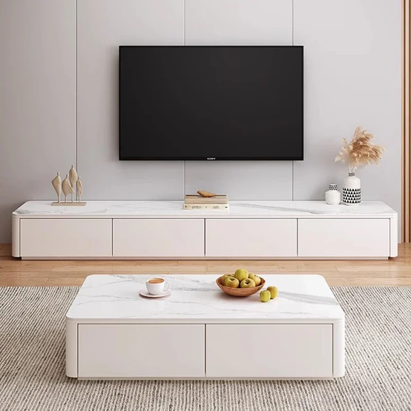 

White Mobile Tv Cabinet Modern Living Room Coffee Tables Tv Stands Display Cabinet Armoires De Classement Home Furniture