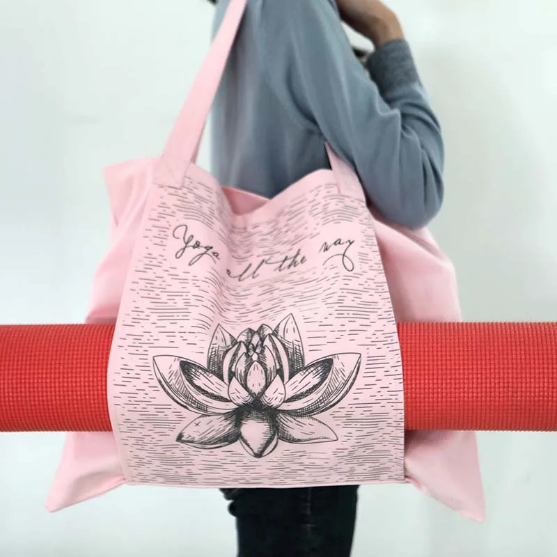 Durable canvas cotton yoga mat bag AliExpress
