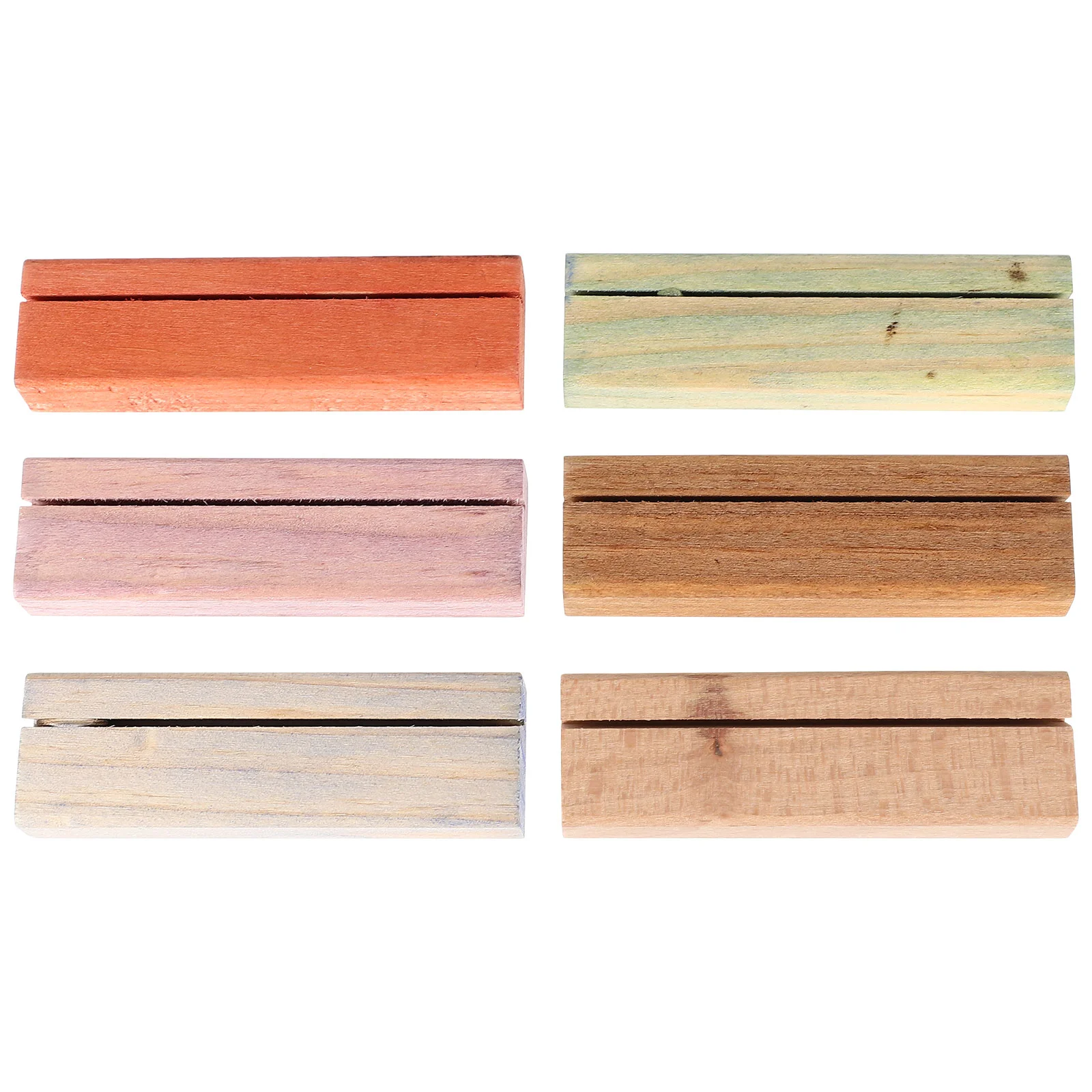 

Name Cards Display Stand Desk Calendar Base Office Accessories Wooden Table Sign Holders
