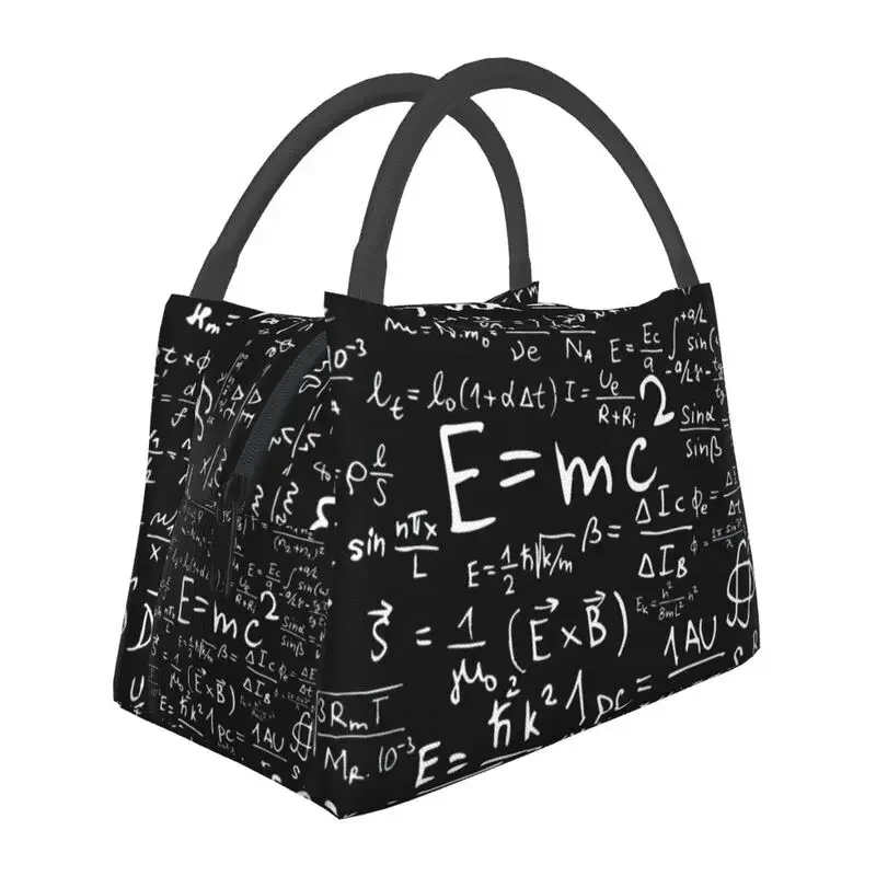 

Physics Equations Insulated Lunch Bags for Women Resuable Geek Science Math Cooler Thermal Lunch Tote Office Picnic Travel