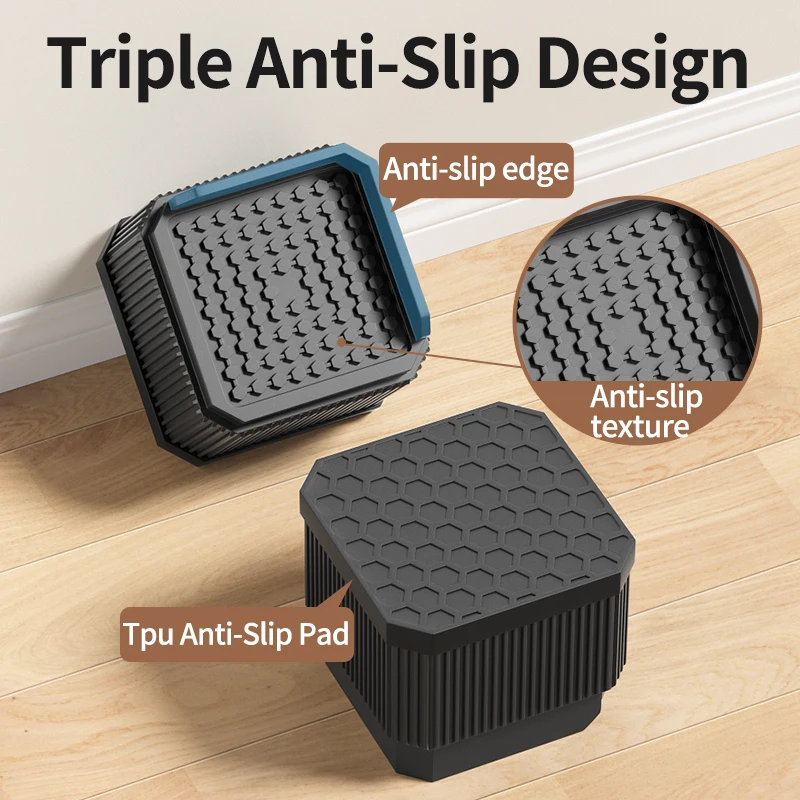 Versatile Stackable Furniture Risers - Multiple Color Options