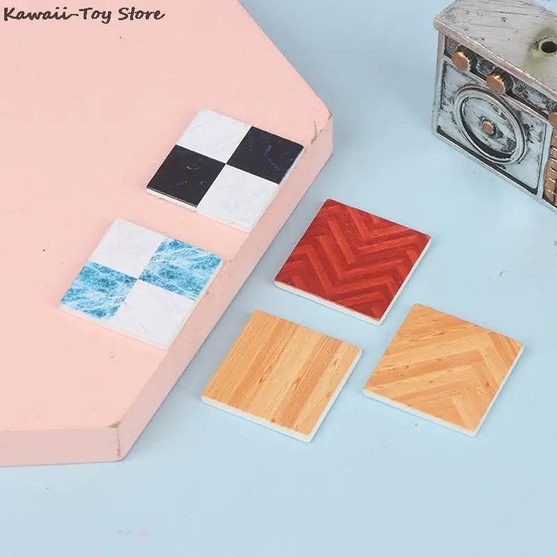 10pcs/lot 1：12 DIY Doll House 30X30mm Wooden Floor Bathroom Living Room Floor