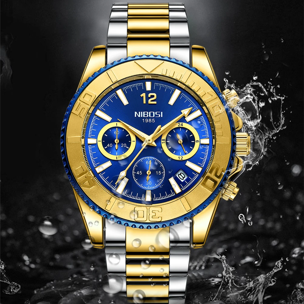 2025 Luxury NIBOSI Watch for Men Top Brand New Sport Men's Watches Waterproof Chronograph Genuine Men's Watch Relogio Masculino 5