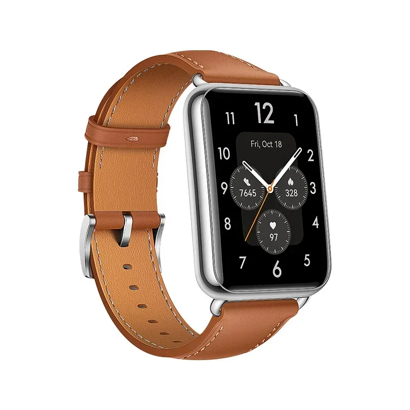 Lederband Für Huawei Uhr Fit 2 Smartwatch Band Ersatz Sport Armband retro Echte Armband Huawei Fit 2 Zubehör – Detail 18