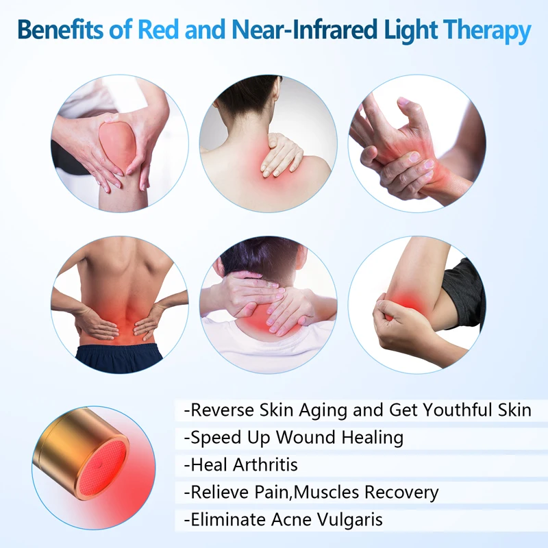 KTS Body Pain Relief Red Light Therapy Device Led Flashlight Anti Inflammatory Muscle Pain Infrared Lamp Led Therapy Skin Care