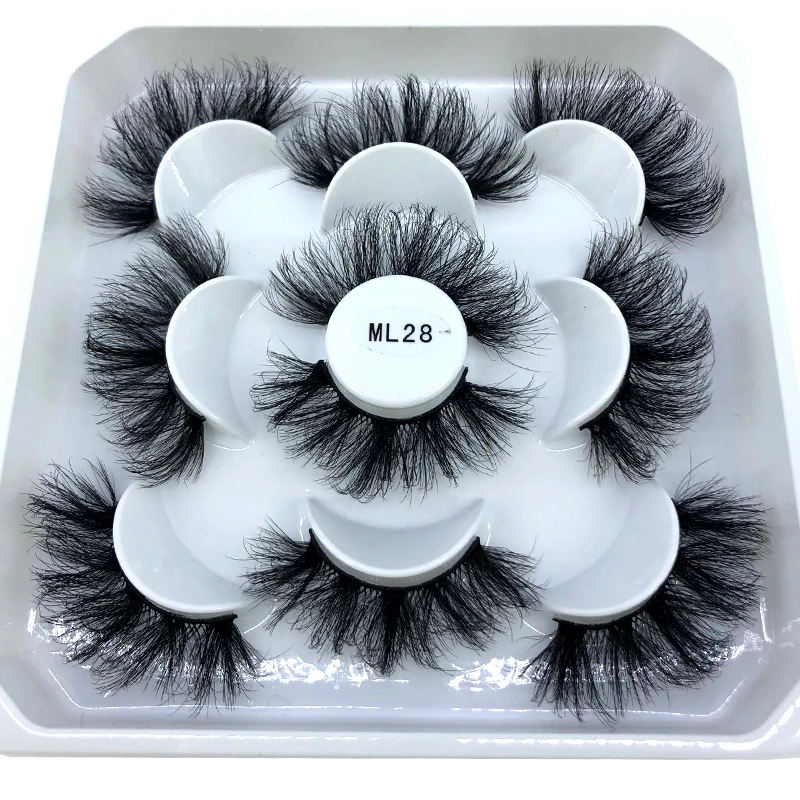 5 Pairs 8-25mm False Eyelashes Makeup Kit
