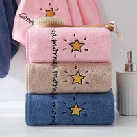 Cute Baby Towel Coral Velvet Kids Bath Towel Washcloth Soft Absorbent Children Bathroom Shower Hand Wipe Wash Face Towel 75x35cm