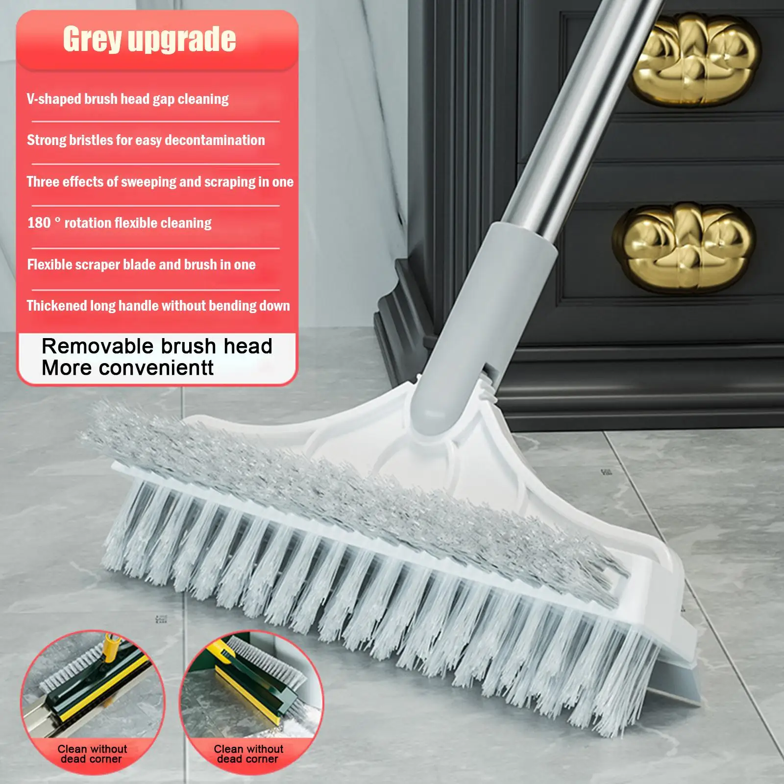 3in1 Crevice Cleaning Brush Kitchen Toilet Tile Joints Dead Angle Hard  Bristle Grout Gap Cleaner Brushes For Shower Floor Line - AliExpress