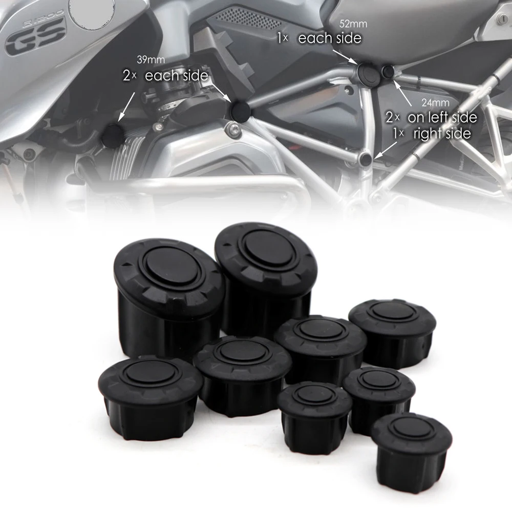 

Pokhaomin Frame Hole Cover Caps Plug Decorative Frame Cap Set For BMW R1200GS Adv lc R 1200 GS R1200 GS LC 2013 2014 2015-2018