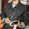 VS101-0001B  16oz High Quality Cotton Denim Jacket Casual Stylish Raw Unwashed Coat 1