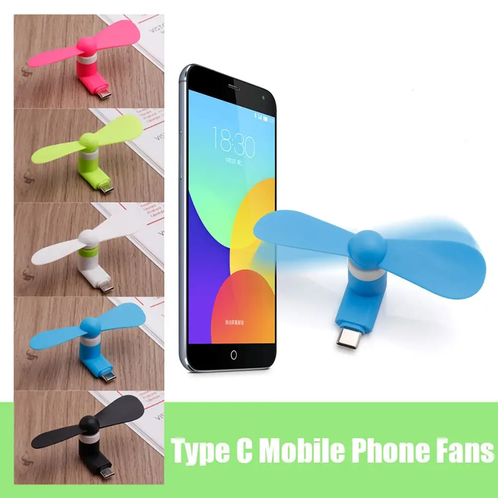 

Android Cooling Fans Mini Creative Mobile Phone USB C Type-C Micro Fan For Samsung Huawei Xiaomi