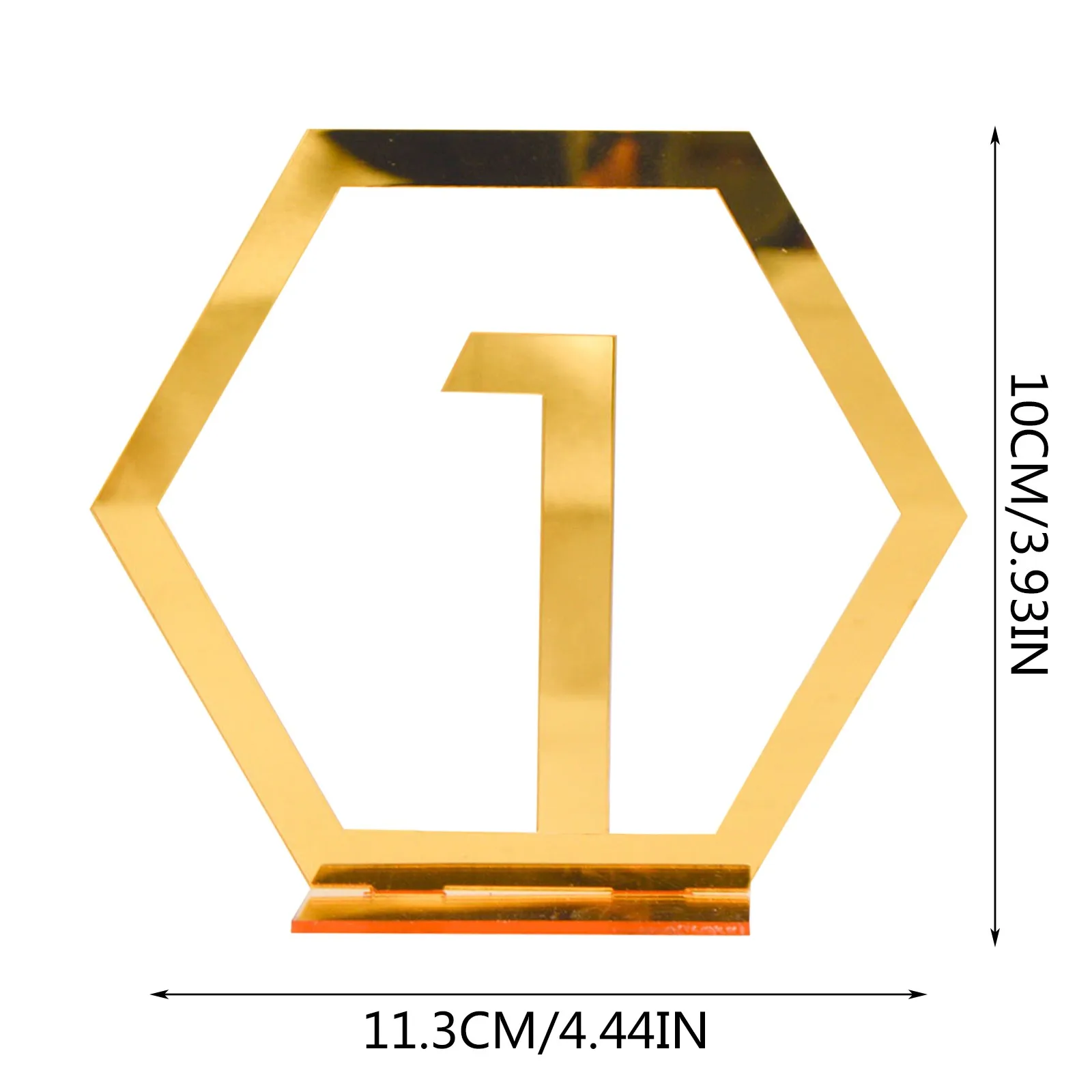 Three Dimensionals Gold And Silver Acrylic Wedding Digital Table Number Card Table Seat Card Mirror Ornaments