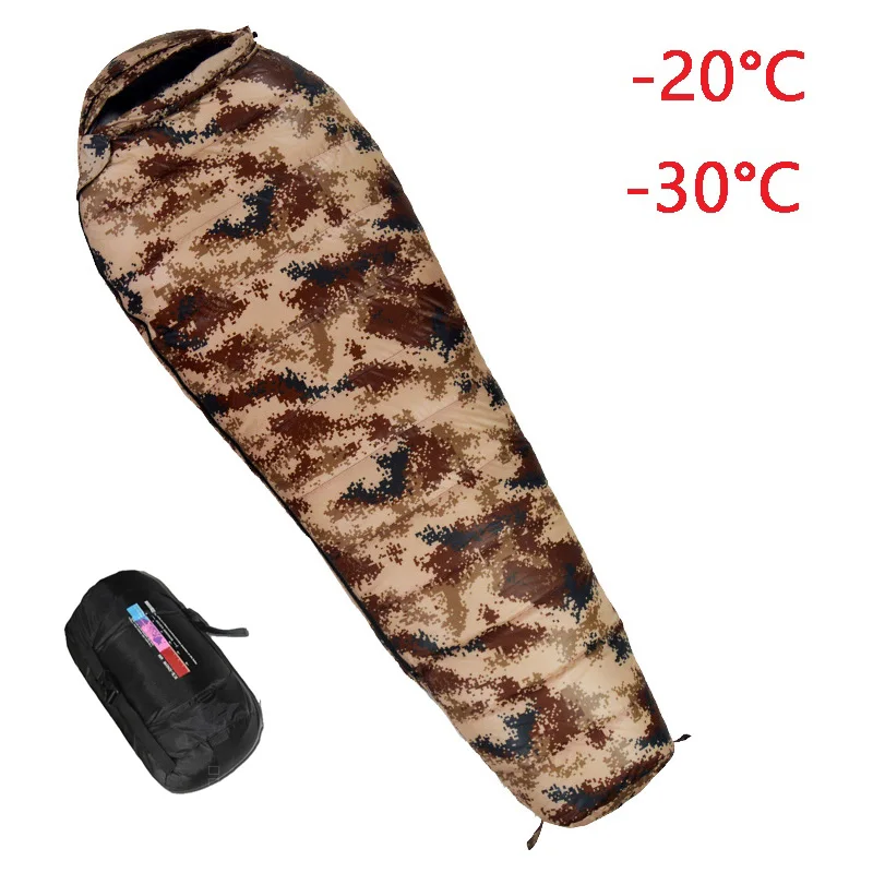 

2500g/3000G Filling White Duck Down Adult Mummy Sleeping Bag Ultralight Outdoor Camping Tourist Portable Keep Warm Winter Use