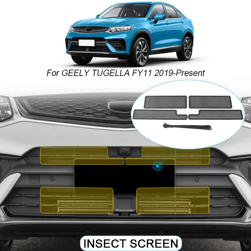 

4pcs Car Insect-proof Air Inlet Protection Cover Insert Vent Racing Grill Filter Net Accessory For GEELY TUGELLA FY11 2019-2025