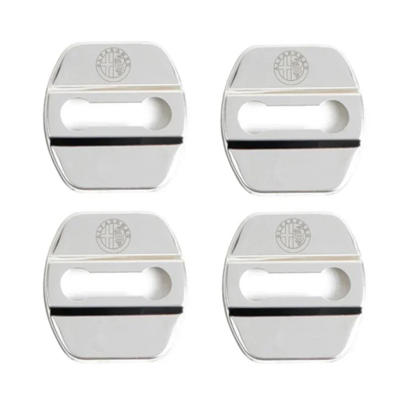 Alfa Romeo Door Lock Cover Sticker Set - Anti-Rust Protective Badges (4-Pack) Car Accessories