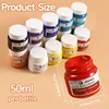 5 Bottles Marie's Fabric Paint Set 50ml/1.69oz,Bright Colors,Quick-Drying,Suitable for Clothes,Canvas Bag,Great for Adults 6