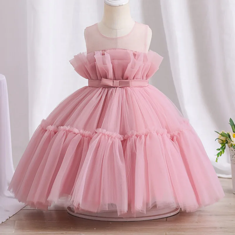 Girls Dress Princess Dress Girls Sequin Tutu Lace Mesh for Birthday Prom Toddler Baby Kids Elegant Wedding Party Clothes Children Baptism Gown girls dress,princess costume