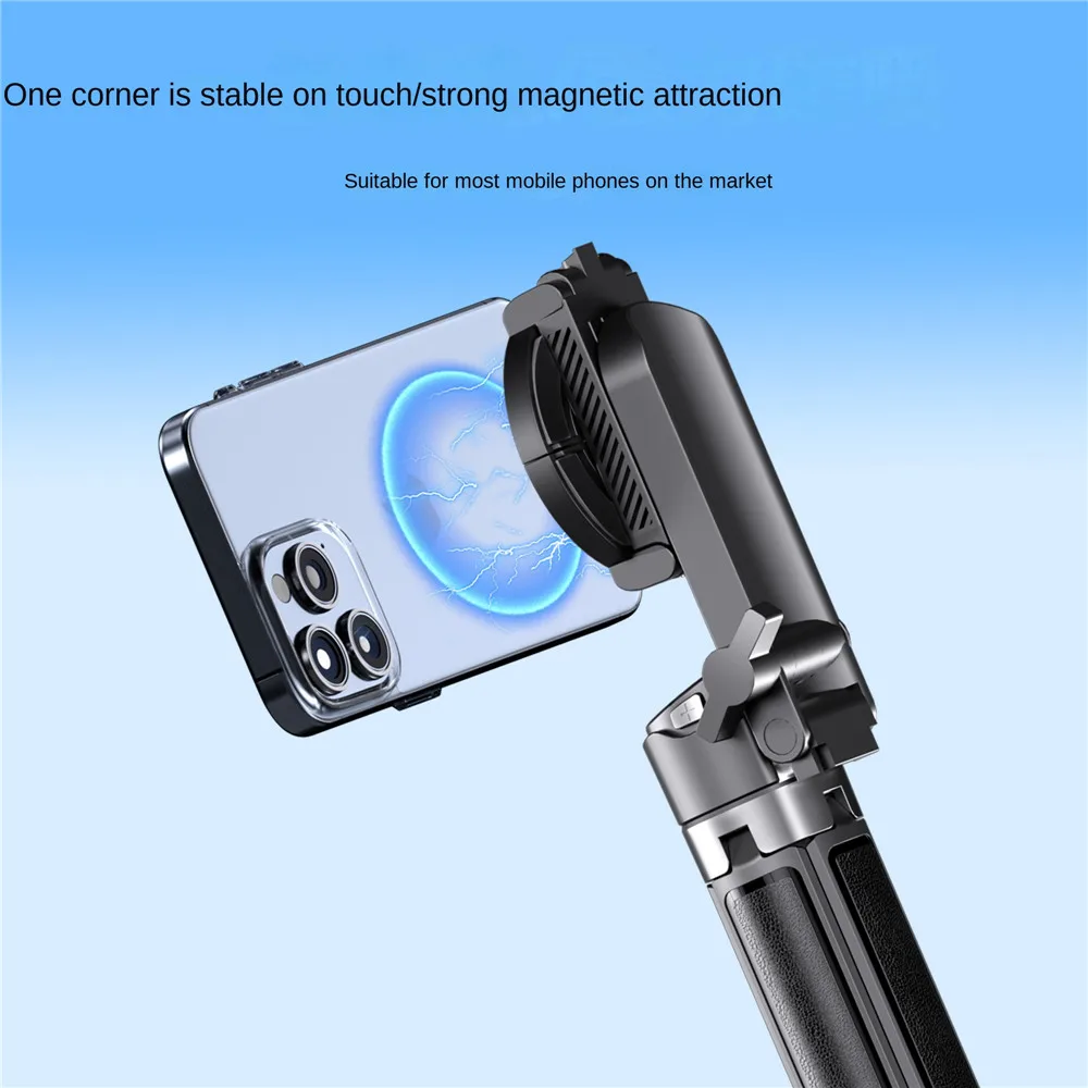 Treppiede per selfie 3 in 1 in alluminio leggero | Asta Telescopica Magnetica e Regolabile per Smartphone per Trasmissioni in Diretta - immagine 5