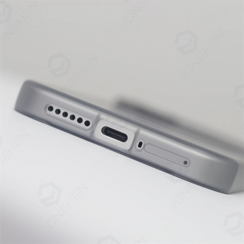 Magnetic Alloy Lens Matte Frosted Shockproof Case - Transparent Skin Feel Finish
