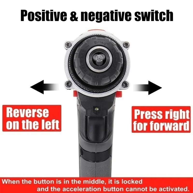 25+3 Torque Cordless Drill Electric Screwdriver Rechargeable Electric Drill Lithium-Ion Battery 2 Speed DIY Driver Power Tools 5