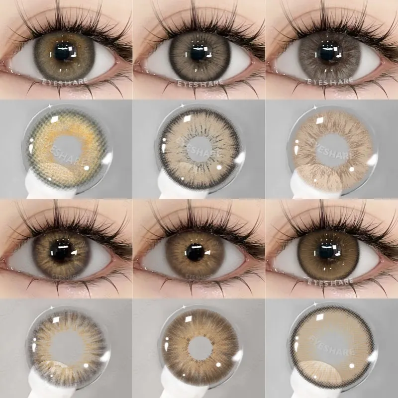 EYESHARE Brown Color Contact Lenses - Natural & Vibrant, Yearly Wear