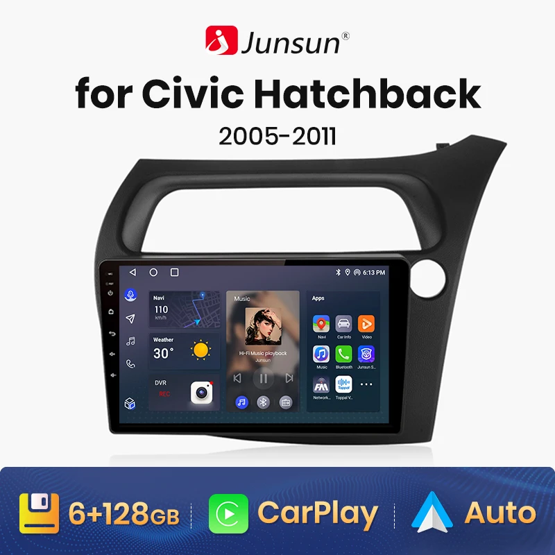 

Автомагнитола Junsun V1 для Honda Civic Hatchback 2005-2011, 4G, Android, GPS