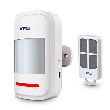 KERUI HW19 PIR détecteur de mouvement alarme avec alarme sonore/sonnette anneau télécommande pour bras/désarmer SOS pour les enfants âgés 8