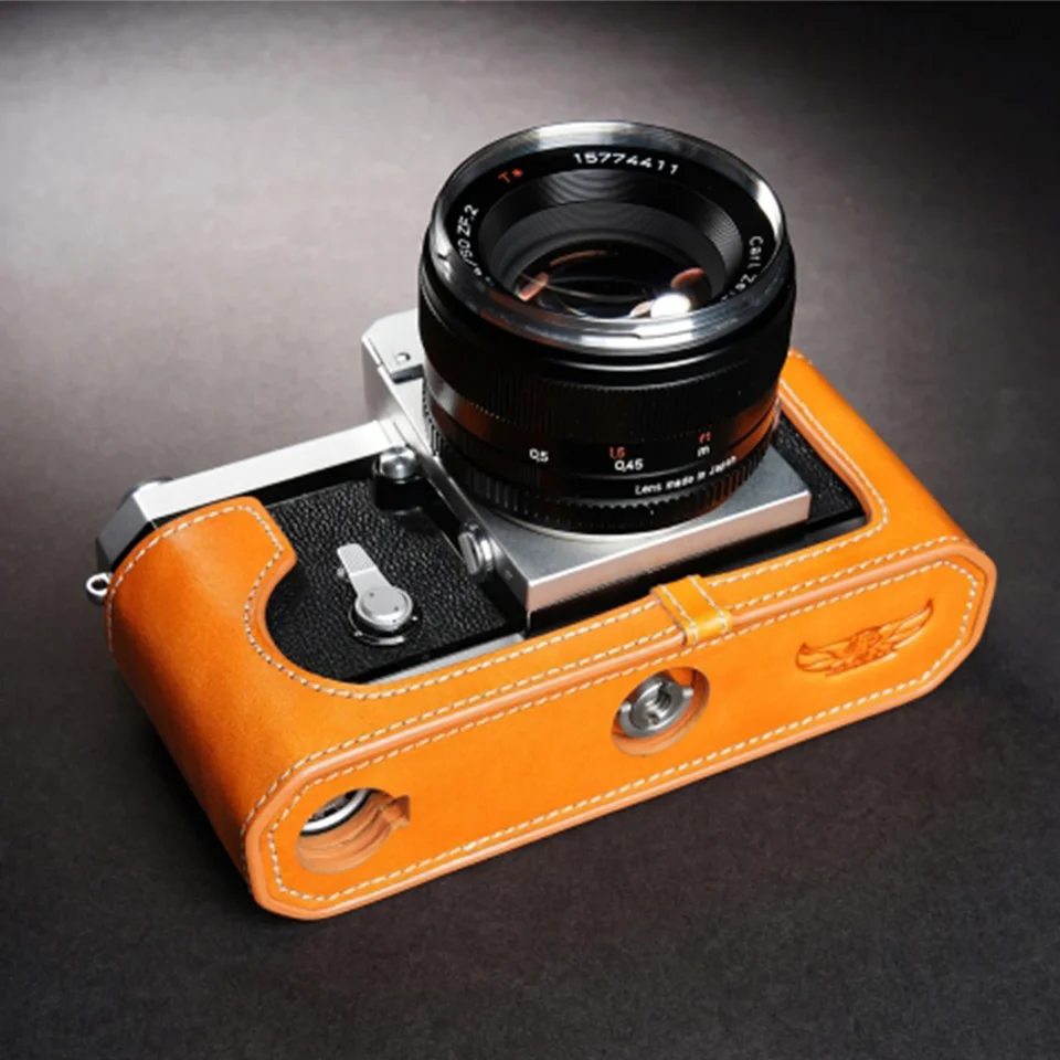 本革カメラケース,オリジナルの本物の革カメラケース,nikon f2