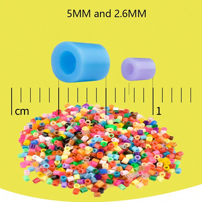 48 Colors 5mm /2.6mm Set Iron Melting Beads Pixel Art Puzzle for Kids Hama Beads Diy 3D Puzzles Handmade Gift Fuse Beads Toy 6