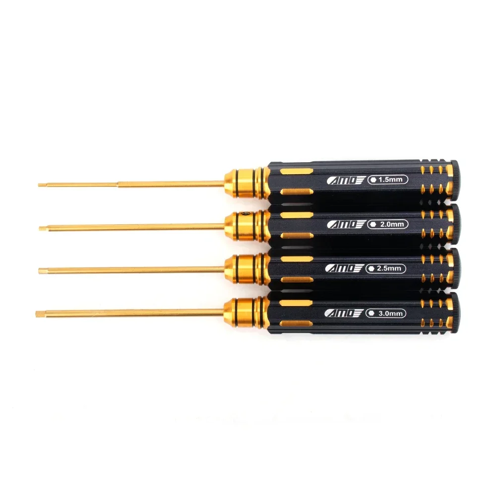 Titanium-Plated Precision Screwdriver Set with Allen, Slotted, and Phillips Tips (8 Pieces)