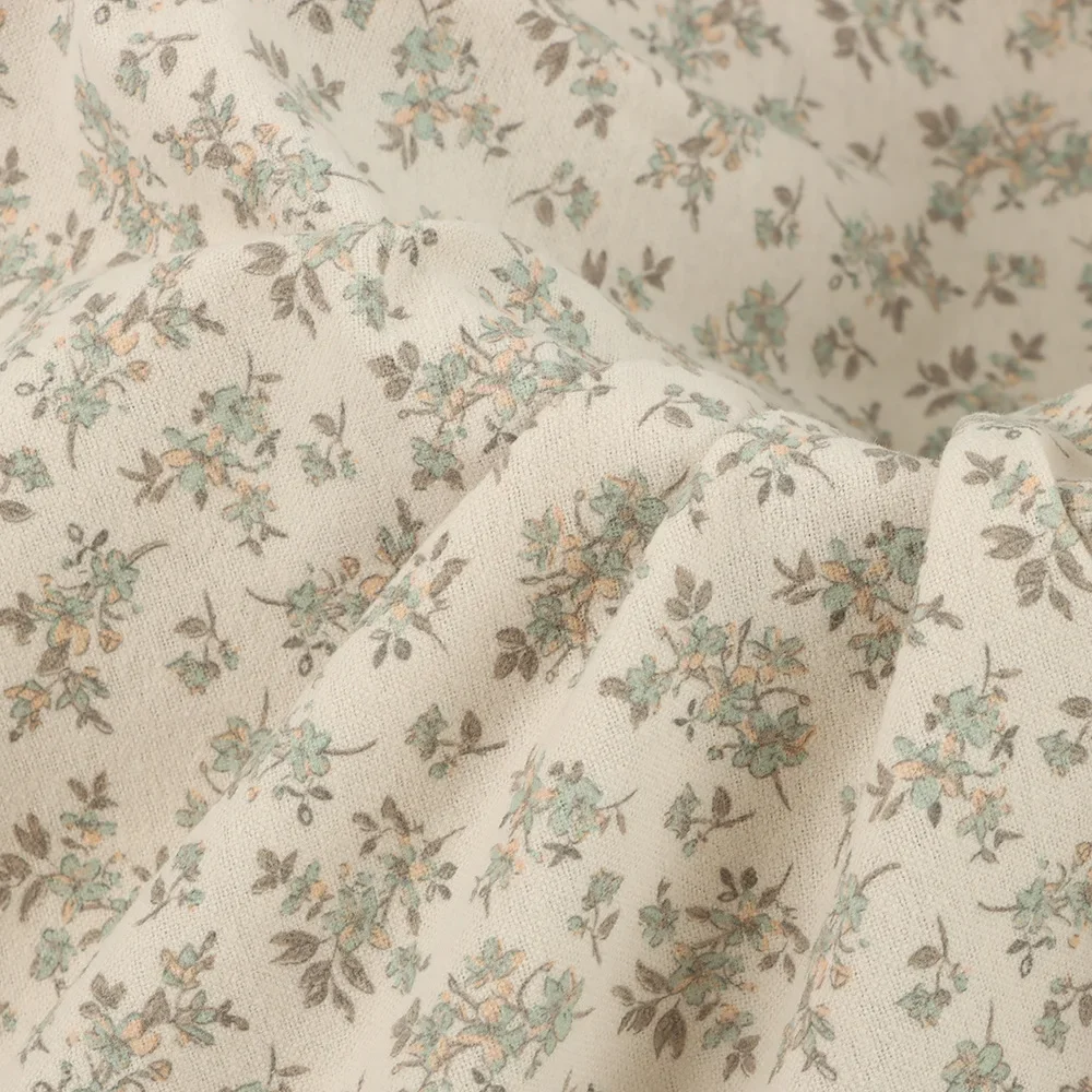 In-Stock Cotton Printing Fabric Baihua Grass Flower Design Women's Clothing Children's Wear Small Shirt Cloth From China