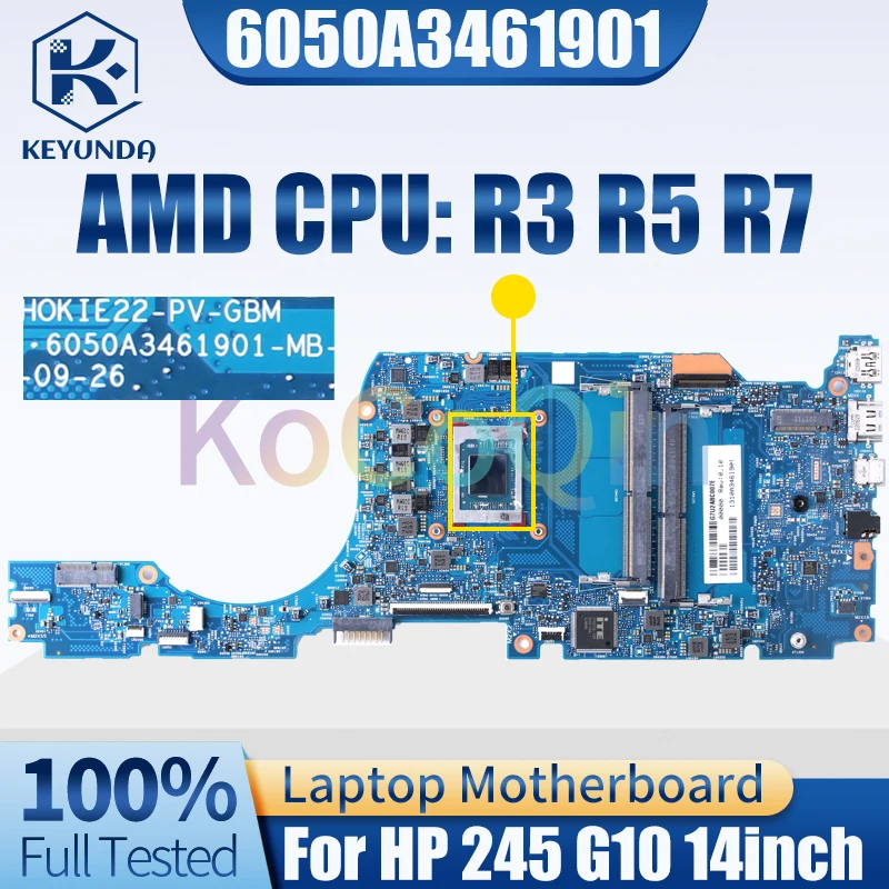 

6050A3461901 для HP 245 G10 материнская плата для ноутбука 14inch AMD CPU R3 R5 R7 материнская плата для ноутбука, полностью протестирована