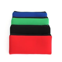 Solid Neoprene Pouch Cosmetic Makeup Bag for Women Pencil Cover Eyebrow Pencil Brushes Storage Organizer Lady Travel Wallet 1
