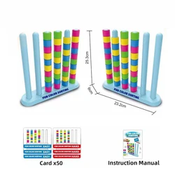 Color Stack Puzzle: Interactive Kids' Party Challenge and Sorting Game (Double set)