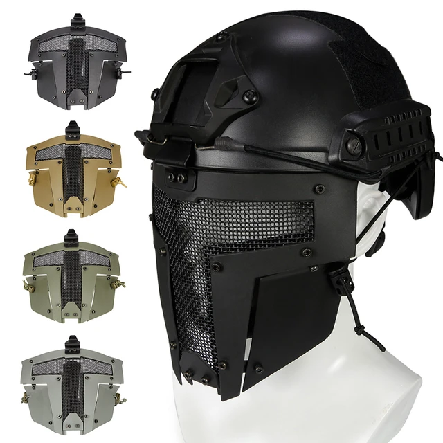 Máscara táctica de cara completa Airsoft Unisex, máscara militar para fiesta  de Halloween, motocicleta, ciclismo, juego de guerra, máscaras de tiro CS -  AliExpress
