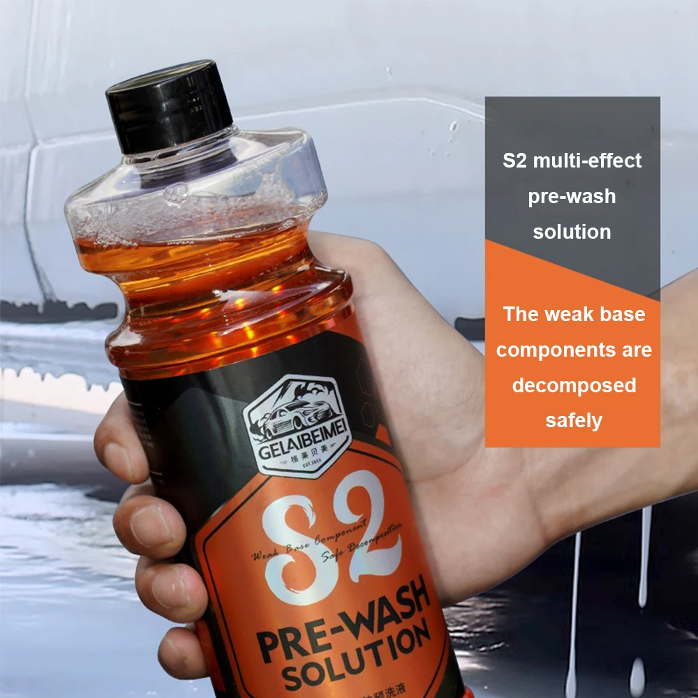 568ml Car Pre-Wash Liquid High Foam Agent for Dirt Softening S2 Scratch Prevention Auto Advanced Cleaning for Buick Cadillac BYD 3