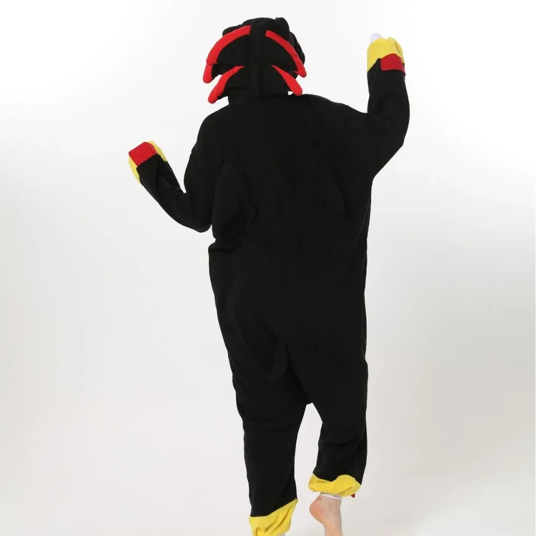 Warm Home Clothes 2025 Autumn Winter Plush Cartoon Sonic Long Sleeve Sleepwear One-Piece Suit for Men And Women