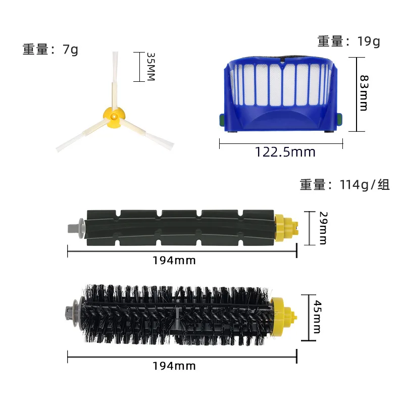Universal Vacuum Cleaner Accessories Kit - Compatible with Popular Robot Vacuums