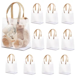 Eco - Friendly Frosted Tote Gift Bags - Set of 20 Holiday & Celebration Bags - 21x15cm (10pcs)