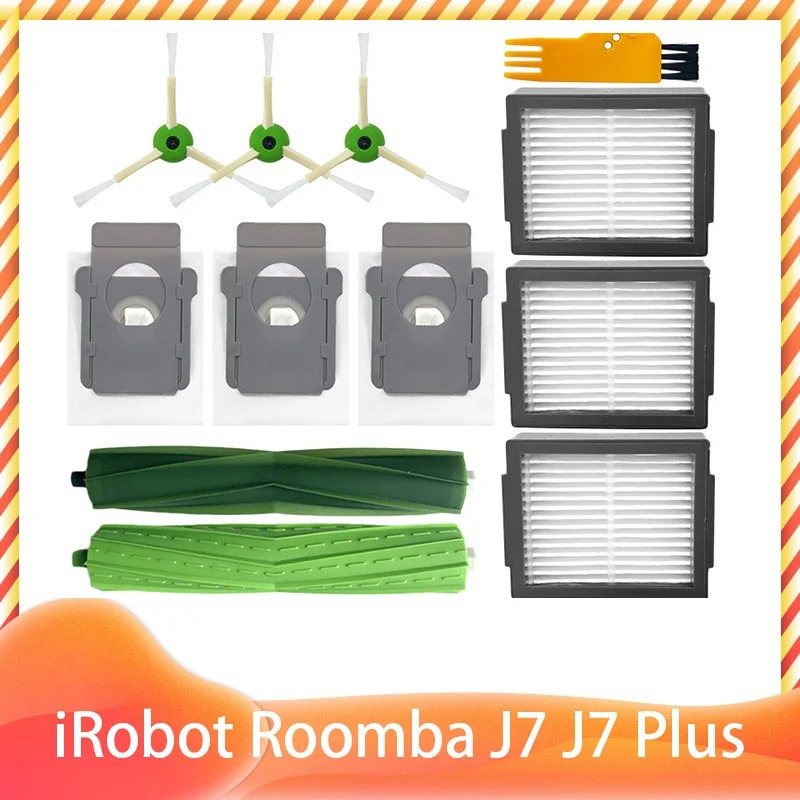 Fit For iRobot Romba J7+ / J7 / J9+ Roller Side Brush Hepa Filter Dust Bag  Robot Vacuum