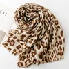 2024 Fashion Women Leopard Floral Fringe Viscose Shawl Scarf Print Soft Lady High Quality Pashmina Stole Muslim Hijab 180*90Cm 2