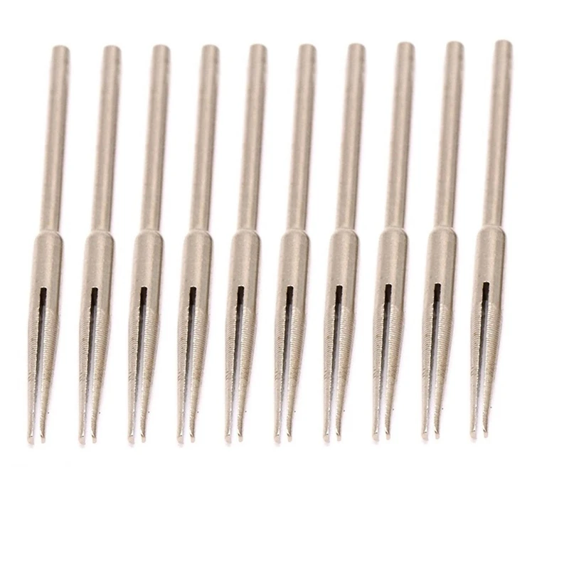 

10/12x 2.35/3mm Shank Sandpaper Clamp Split Mandrel Long Abrasive Holder Clip Rod Carved Point for Rotary Grinder