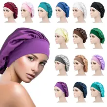 

Sleep Hat Wide Headband Elastic Satin Stretchy Hair Bonnet Hat for Woman
