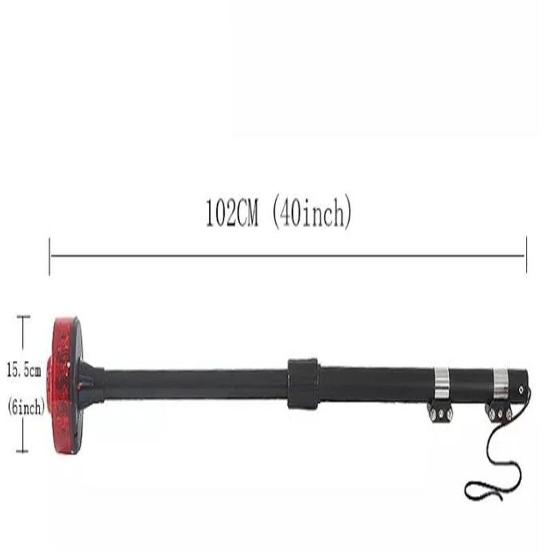 102cm 12W Led Motorbike rear tail Warning light,Police motorcycle Emergency light,Scalable pole mount,waterproof